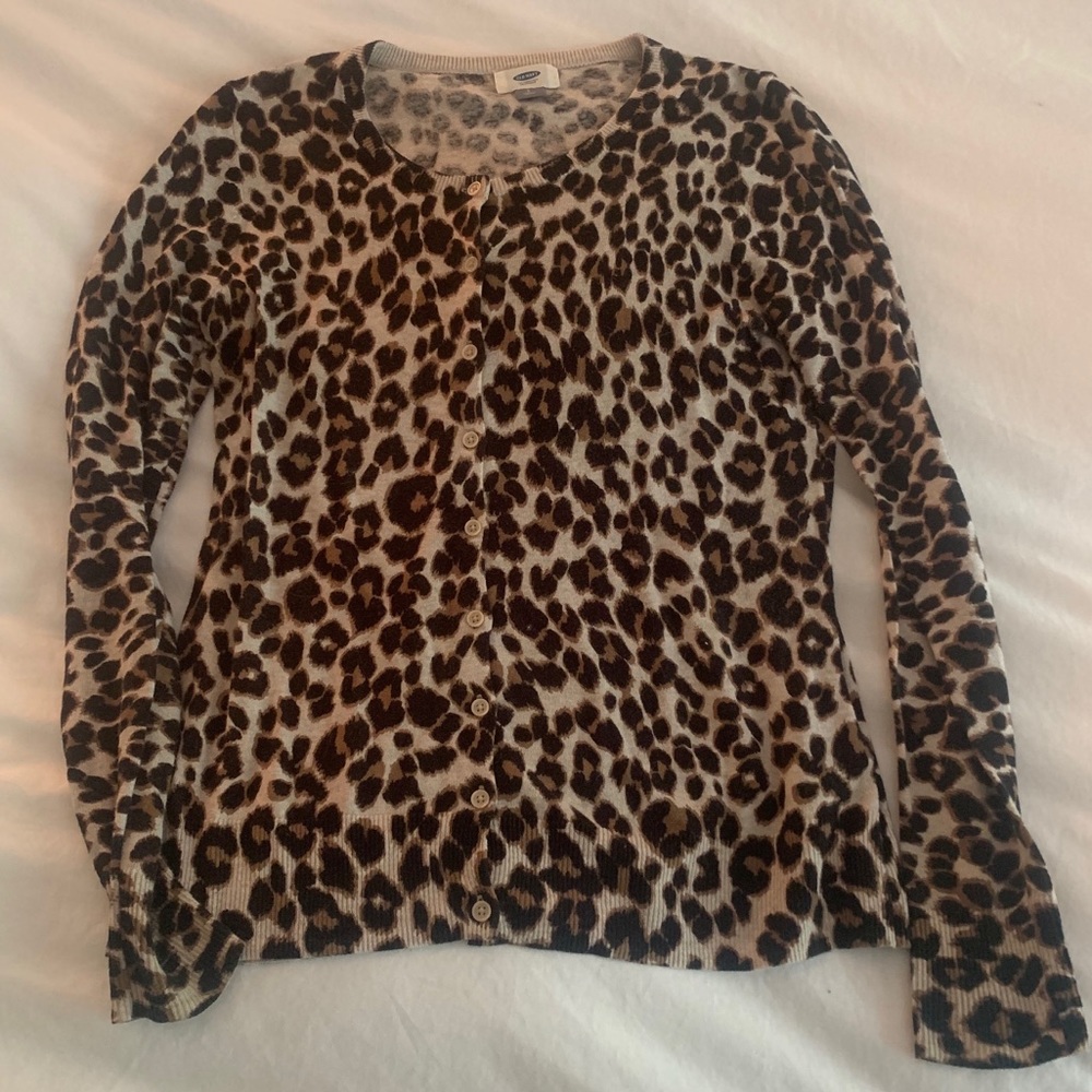 Old Navy Leopard Print Cardigan